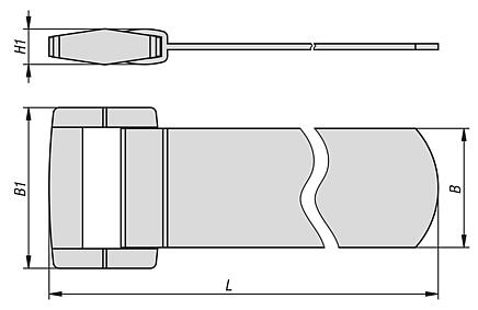 Hook and loop belt with buckle plastic self-extinguishing