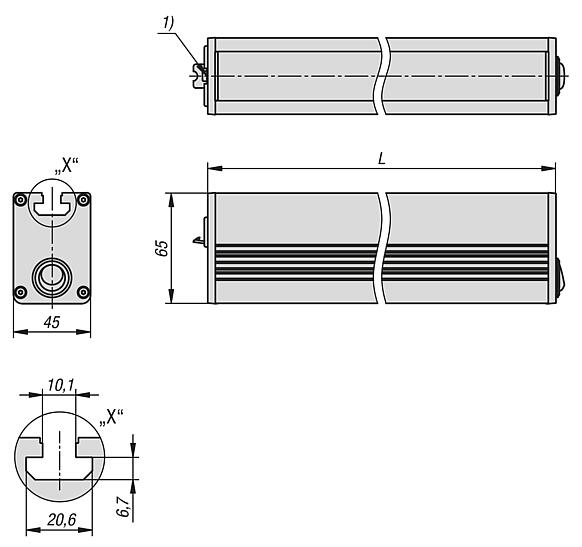 LED workstation lamps in aluminium housing, 5600K, 230 volt
