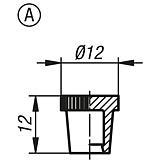 Nottolino di lubrificazione Tappo di protezione per nottolino di lubrificazione conico, forma A, senza linguetta