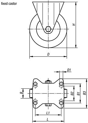 Fixed castors