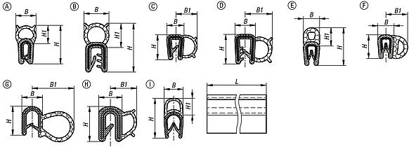 Edge protection profiles with integrated steel wire core