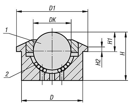 Ball transfer units heavy duty stainless steel, suitable for outdoor use