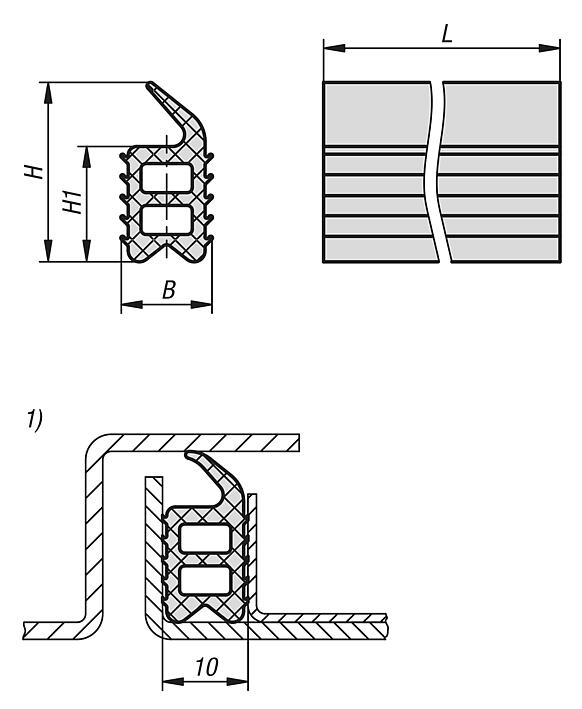 Lip profiles PVC