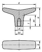 T-grips with internal thread in stainless steel for Hygienic USIT® sealing and shim washer Freudenberg Process Seals