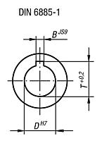 Joint de cardan simple avec palier lisse DIN 808