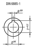 Universal joints single with plain bearing, robust version DIN 808